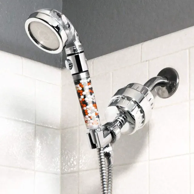 Alt view image 6 of 6 - Original EcoPower High Pressure Handhled Shower Head + Shower Filter + Wall Adapter Kit