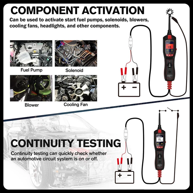 Alt view image 5 of 7 - Electrical Tester for 6V-30V Cars, Short Circuit Breaker Finder Tool, Automotive Circuit Tester, Voltage Tester, P150