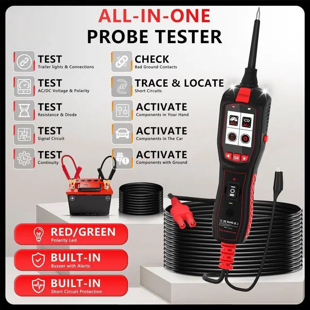 Alt view image 2 of 7 - Electrical Tester for 6V-30V Cars, Short Circuit Breaker Finder Tool, Automotive Circuit Tester, Voltage Tester, P150