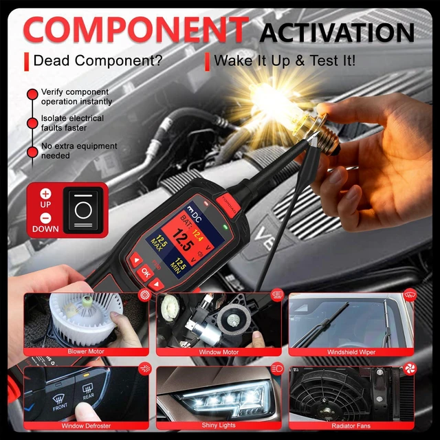 Alt view image 3 of 7 - Electrical Tester for 6V-30V Cars, Short Circuit Breaker Finder Tool, Automotive Circuit Tester, Voltage Tester, P150