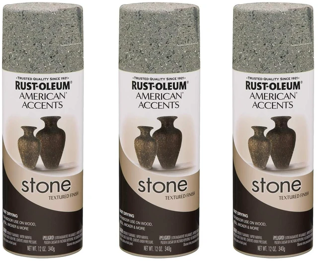 Main image of 7992830-3PK Stone Creations Spray Paint, 12 oz, Gray Stone, 3 Pack