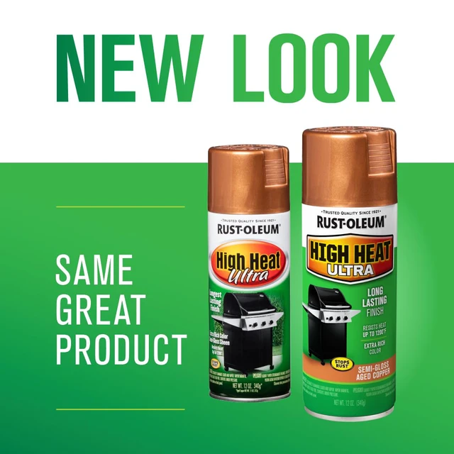 Alt view image 2 of 4 - High Heat Ultra Aged Copper Spray Paint Up To 1200°F Protection, Grills Fire Pits And Stoves, Rich Metallic Finish, 12 Oz