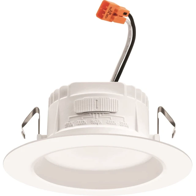 Alt view image 5 of 7 - RetroBasics 4" LED Recessed Lighting 5-in-1 CCT, Matte White, 6-Pack Baffle Trim 4 Inch LED Downlight Trim Kit, Regressed 4" Ceiling Light with 5-in-1 Switchable White Color, 625 Lumens