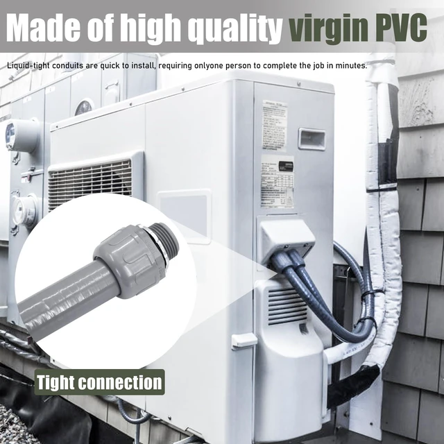 Alt view image 4 of 7 - 1 1/4 Inch Flexible Conduit 50 FT Non Metallic Liquid-Tight Conduit.1-1/4" Dia