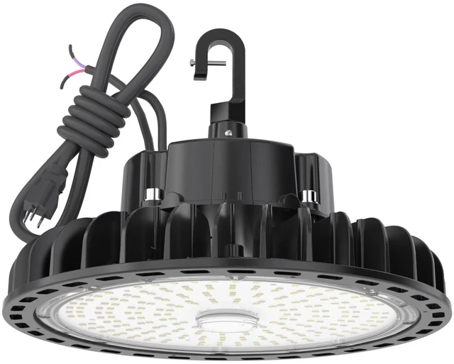 Main image of High Bay Led Lights 100W 14,500LM (145lm/w) 5000K 1-10V Dimmable 5' Cable with 110V Plug US Hook UL Listed High Bay Led Shop Light for Barn Workshop Warehouse