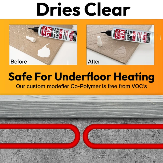 Alt view image 6 of 7 - Floor-Fix Pro - All in One Repair Kit for Loose/Hollow & Tiles Repair + Squeaky Wood, LVT & Laminate. Includes Anti- Clog Air-Tight Cap. Does NOT Require Caulk Gun (6)