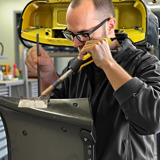 Alt view image 7 of 7 - Plastic Welder 2-in-1 Car Bumper Repair Kit,YELLOW Carry Case, 75 PCS Welding Rods, 400 PCS Staples
