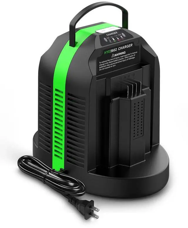 Main image of Dual Replacement Charger for EGO 56V Battery Charger - Compatible with EGO 56V Battery (2-Port)