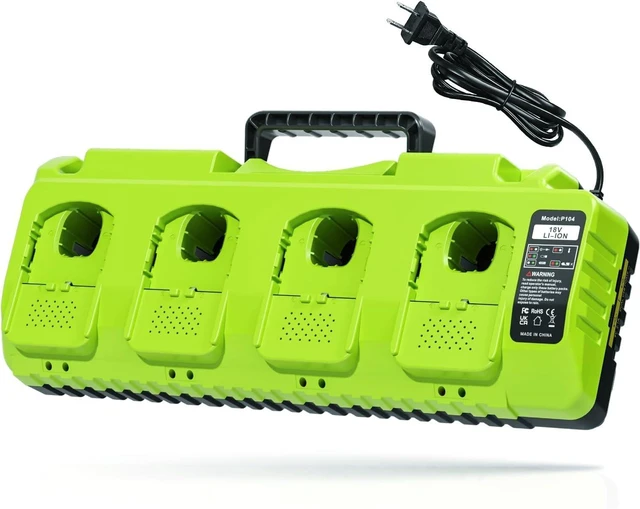 Main image of Replace Ryobi 18V Battery Charger,P117 Dual-Port Simultaneous Charger for Ryobi 12V-18V One+ Lithium Battery P100 P102 P103 P105 P107 P108 P190 PBP005 PBP006 PBP2005