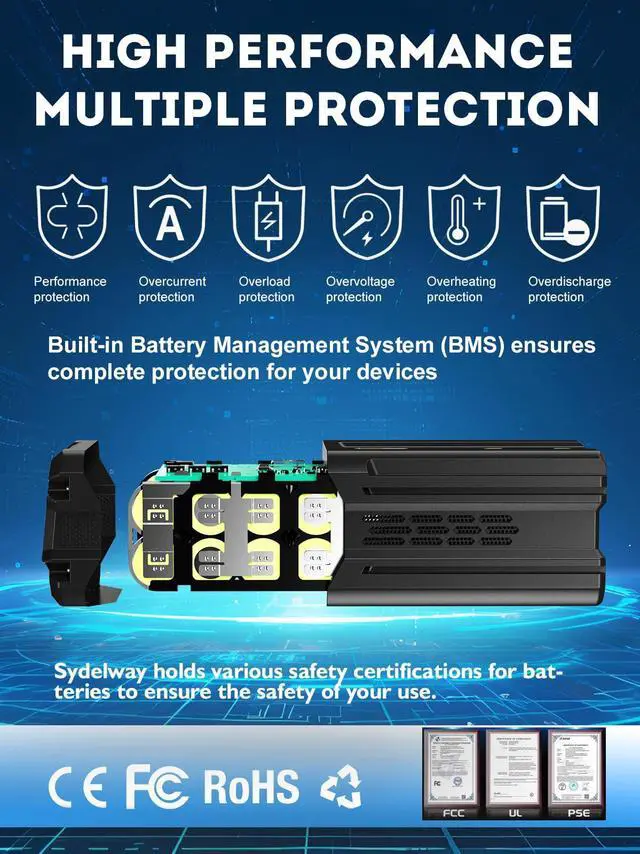Alt view image 6 of 7 - 5.0AH Replacement for Greenworks 60V Battery Fit for 75+ Green Works 60V Tools & Greenworks Battery LB60A03 LB60A02 LB60A00