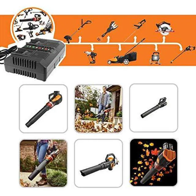 Alt view image 7 of 7 - 2Packs Replacement Battery 20V and Charger Starter Kit 3.0Ah Lithium Battery Compatible with Worx 20 Volt Cordless Power Tools