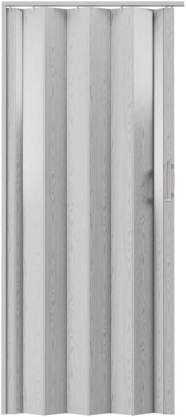 Main image of Studio Series 36" x 80" PVC Foldable Accordion Door, Grey Trimmable PVC panels, flexible single-layer design, space-saving interior door, room divider, easy installation