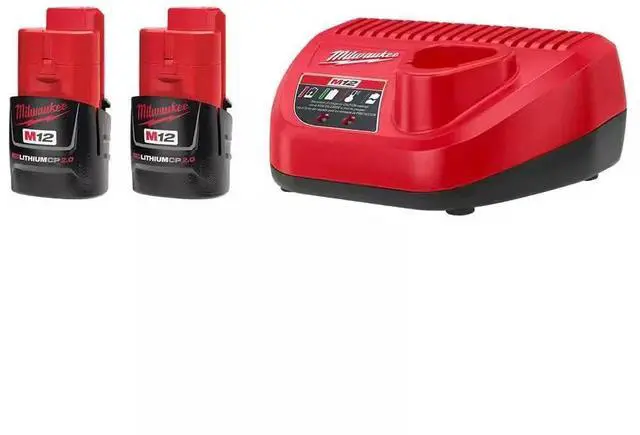 Main image of 48-11-2420 (2) M12 REDLITHIUM 2.0 Compact 12V Batteries & M12 Lithium-ion Battery Charger (48-59-2401) KIT