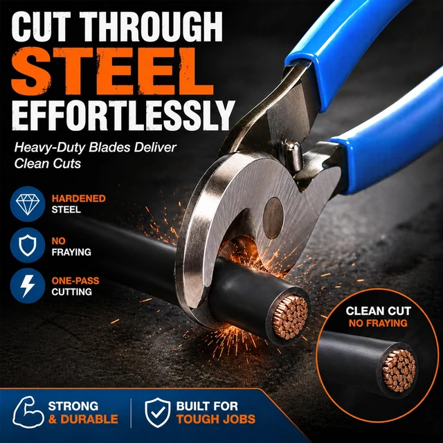 Alt view image 6 of 7 - Hydraulic Crimping Tool, Battery Cable Crimper 12AWG4/0AWG, 11 US Hex Dies, 10-Ton Hydraulic Crimper for Electrical LugsCutter & Case (YQK-0000 and cut)