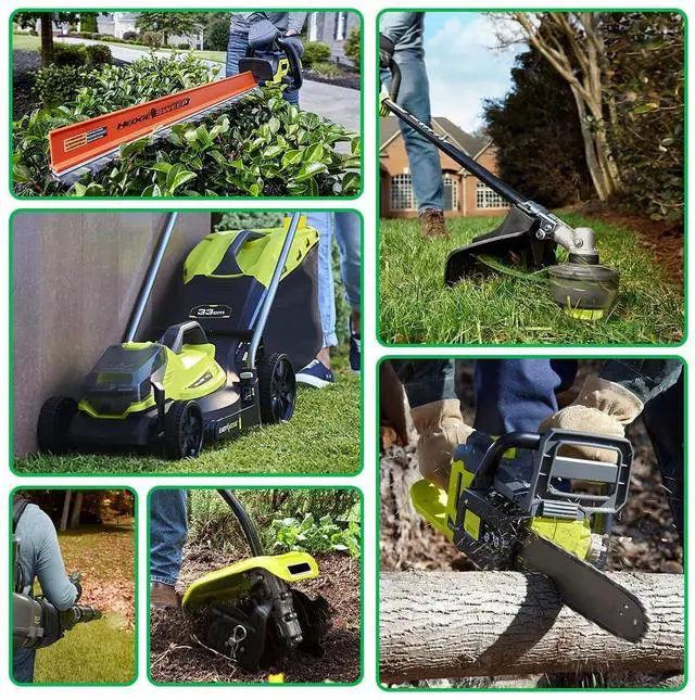 Alt view image 7 of 7 - 40V 6.5Ah Compatible with Ryobi 40V Battery and Charger Kit Fast Charge Compatible with Ryobi Battery 40 Volt OP4026 OP40601 OP4050A OP4040 Widely Fit Lawnmower Blowers Non-OEM