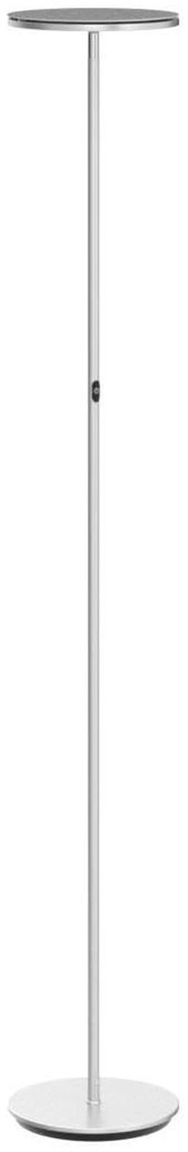 Alt view image 4 of 7 - Sky LED Floor lamp, Torchiere Super Bright Floor Lamp for Living Room Decor & Office - Dimmable, Tall Standing Torch Lamp with Warm Light for Bedroom & Reading - Platinum Silver