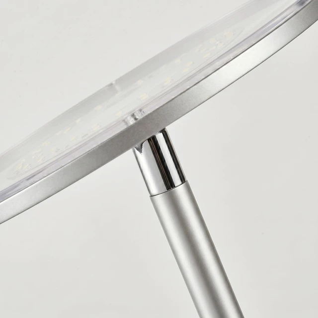 Alt view image 5 of 7 - Sky LED Floor lamp, Torchiere Super Bright Floor Lamp for Living Room Decor & Office - Dimmable, Tall Standing Torch Lamp with Warm Light for Bedroom & Reading - Platinum Silver