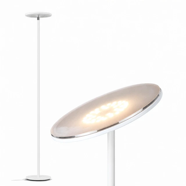 Main image of Sky LED Floor lamp, Torchiere Super Bright Floor Lamp for Living Room Decor & Office - Dimmable, Tall Standing Lamp with Warm Light for Bedroom & Reading - White
