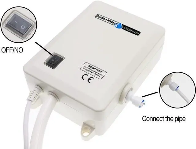 Alt view image 3 of 6 - Bottle Water Dispenser Pump System Self-Priming 110V AC US Plug Drinking Water Pump Single Tube Food Grade Suitable for Coffee/Tea Maker, Water Dispenser, Refrigerator, Ice Maker