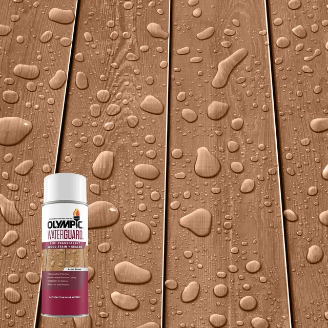 Main image of WaterGuard 11.75 oz. Acorn Brown Semi-Transparent Exterior Wood Stain Plus Sealer (Pack of 6)
