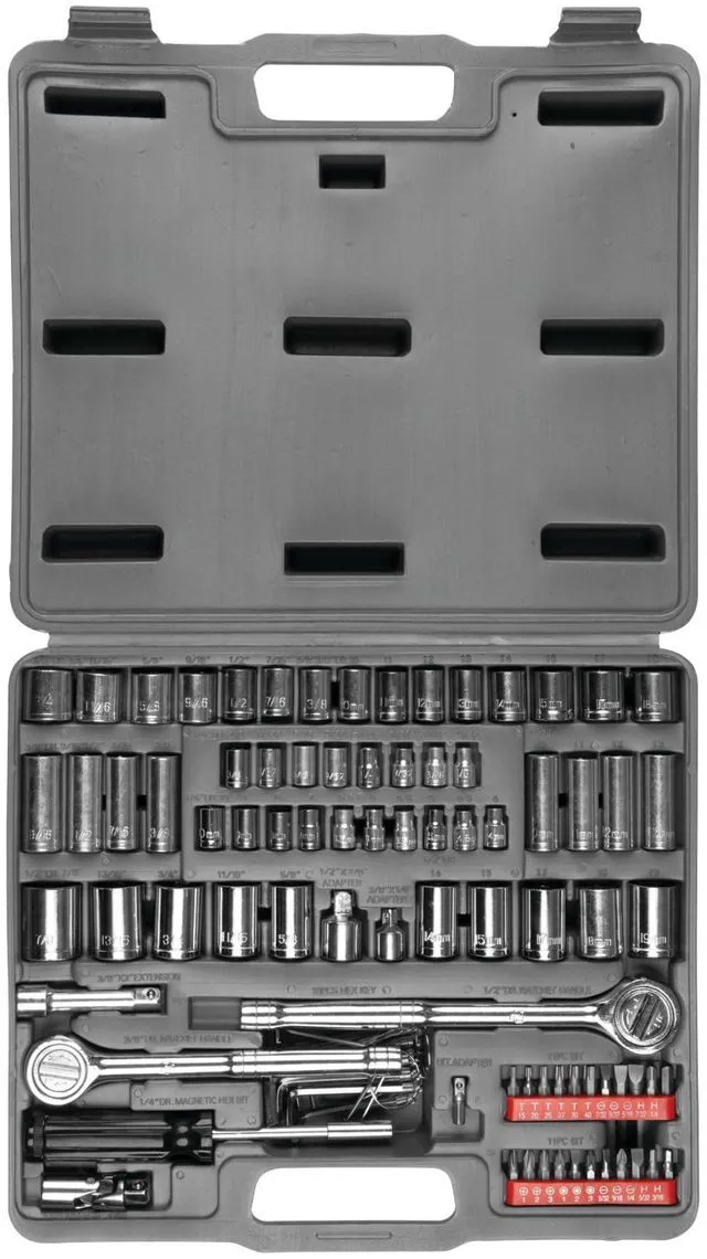 Alt view image 2 of 7 - W1198 SAE/Metric 100-Piece Socket (1/4-Inch, 3/8-Inch & 1/2-Inch Drive) and Bit Set