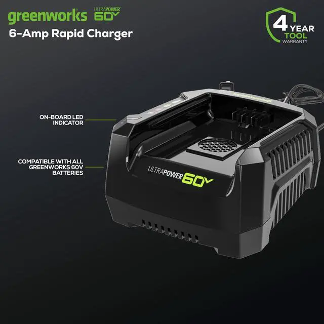 Alt view image 2 of 7 - Pro 60V Ultra Power 6A Rapid Charger - Works with All Batteries