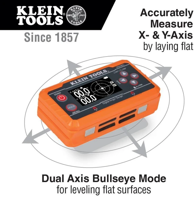 Alt view image 2 of 7 - 80036 Level, Digital Electronic Level and Angle Gauge Tool Kit with Plumbers Straps, Programmable Angles, Magnetic Base, 2-Piece