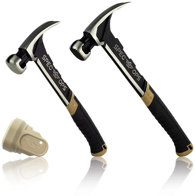 Main image of Tools Hammer Set for Carpentry & Demolition, Includes 20 oz Nailing Hammer, 22 oz Framing Hammer, Soft Mallet Cap