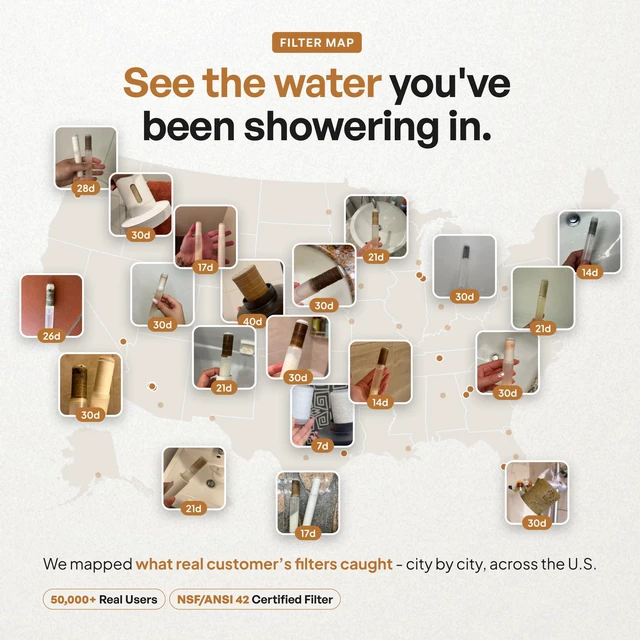 Alt view image 3 of 7 - SecondShower Filtered Shower Head with Handheld for Hard Water - NSF Certified 99.9% Chlorine Removal, High Pressure, Korean Vitamin C Filter for Soft Skin & Hair (Pure Silver)