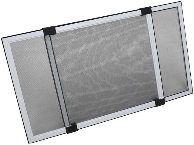 Alt view image 6 of 7 - Expandable Window Screen Large Adjustable Window Screens 19.8''H X 28-52W 5 Pack Replacement Window Screen for Window
