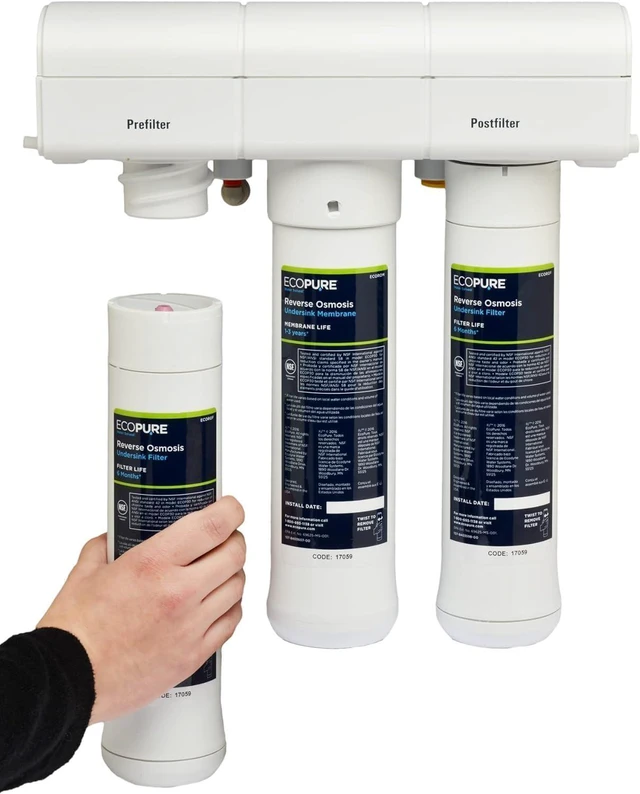 Alt view image 3 of 4 - ECOROM Reverse Osmosis Membrane Replacement Fits ECOP30 & Select Kenmore & Brita RO Systems NSF-Certified Stage 2 Filter Reduces TDS, Lead, Chlorine & More 13 Year Life Easy Changes