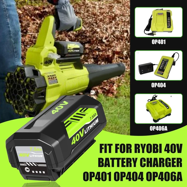 Alt view image 5 of 7 - 2 Packs OP4075A Battery Replacement for Ryobi 40V Battery 7500mAh(Green) Compatible with Ryobi 40 Volt Batteries OP40601 OP40602 OP4050A OP4050 OP40501 OP4040 OP40401 OP40404