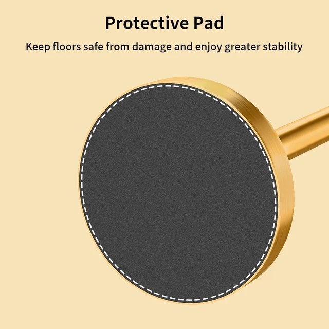 Alt view image 7 of 7 - Heavy Duty Toilet Paper Holder Stand, Extra-Weighted Base No Tipping Stainless Steel Toilet Paper Stand, Free Standing Floor Tissue Roll Holder for Bathroom, Gold 200UP