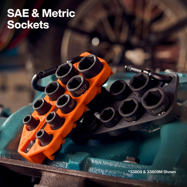 Alt view image 7 of 7 - 80207 Grab-And-Go Impact Socket Sets, SAE and Metric, 20-Piece Set with Sleeves, Carabiners, 3/8-Inch Drive, Color-Coded, 1/4-Inch to 3/4-Inch, 8 mm to 19 mm Sockets