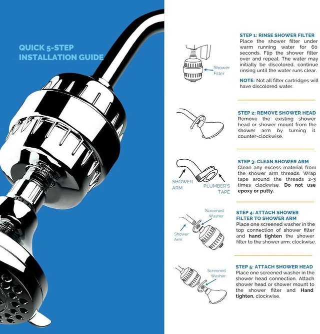Alt view image 3 of 7 - High Output Universal Shower Filter with Replaceable Multi-Stage Filter Cartridge Transform Itching, Eczema & Acne into Glowing Hair, Nails & Skin Fast - Chrome (SF220) (Pack of 2)