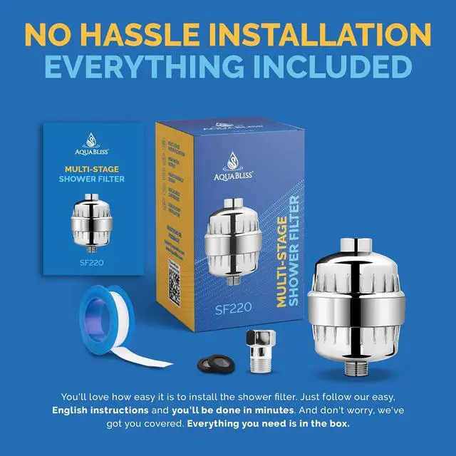 Alt view image 7 of 7 - High Output Universal Shower Filter with Replaceable Multi-Stage Filter Cartridge Transform Itching, Eczema & Acne into Glowing Hair, Nails & Skin Fast - Chrome (SF220) (Pack of 2)