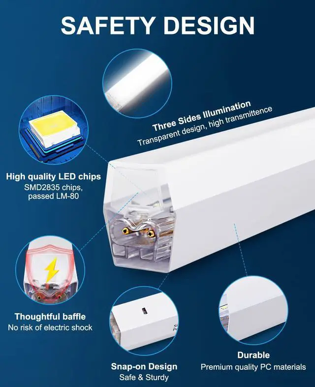 Alt view image 5 of 7 - Hexagon Garage Lights: Hexagon led Gym Lights 26520LM DIY LED Shop Light Car Detailing Ceiling Light for Basement Warehouse Workshop Barbershop Car Care Wash Room Auto Beauty 6500K