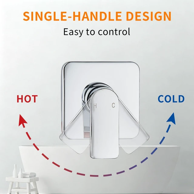 Alt view image 5 of 7 - Tub Shower Faucet Set With Head & Spout Chrome