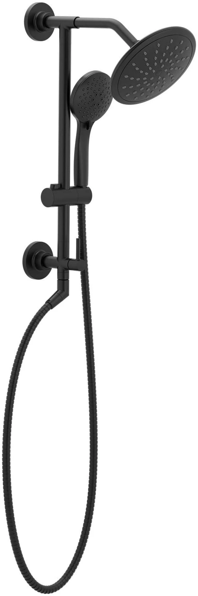Alt view image 2 of 6 - Matte Black 8-Inch Wide Fixed Rainshower, Rain Showerhead for Tub and Shower, 6345BL