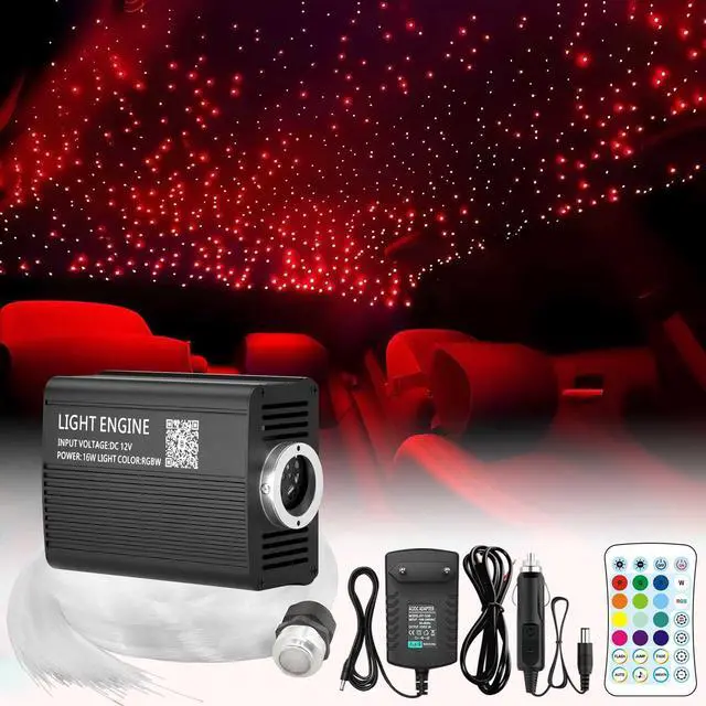 Main image of Twinkle Starlight Headliner Light,16W 500pcs 6.5ft LED Star Ceiling Fiber Optic Light Kit APP/Remote Control for Car/Home/Party