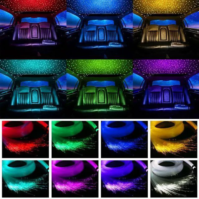 Alt view image 2 of 7 - Twinkle Starlight Headliner Light,16W 500pcs 6.5ft LED Star Ceiling Fiber Optic Light Kit APP/Remote Control for Car/Home/Party