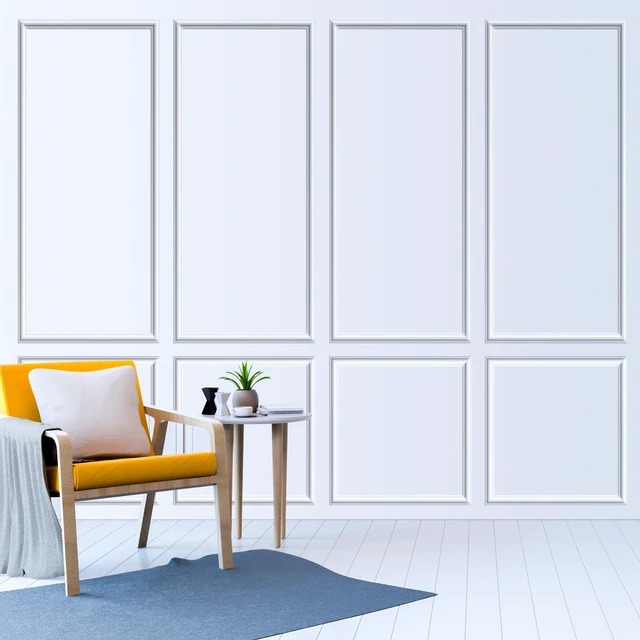 Alt view image 3 of 6 - 6set Peel and Stick Wall Molding Kit 3D Premade, 24x54in Accent Wall Moulding Kit, Wainscoting Panel, for Interior Decor, Ready to Assemble, Peel and Stick, Wainscoting Accent Panel