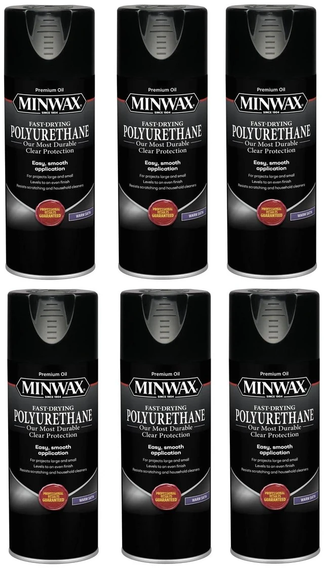 Main image of 6 Pack of 11.5 oz 33060 Clear Fast-Drying Oil-Based Polyurethane, Warm Satin