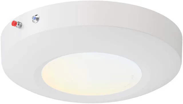 Main image of 6 Inch LED Emergency Disk Light Kit with Battery Backup, Ceiling Mount Emergency Lights, Dimmable, 120-277V, 15W, 1000lm, CRI90, 5CCT Selectable, ETL & Wet Rated, White, 1 Pack