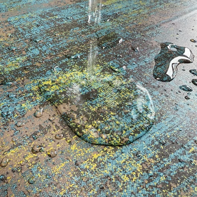 Alt view image 5 of 5 - Vintage Metallic Peel and Stick Wallpaper Industrial Metallic Concrete Wall Paper Modern Stick on Wallpaper Self Adhesive Contact Paper(17.3" x 400" Blue Gold)