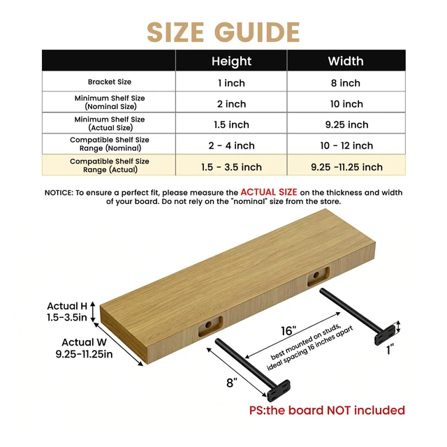 Alt view image 2 of 7 - 8pcs Wall Shelf Brackets Heavy Duty Floating Shelf Bracket Hidden,Invisible Black Shelving Brackets Decorative Floating Shelf Hardware Heavy Duty,Metal Shelf Support Bracket(8"-8pcs)
