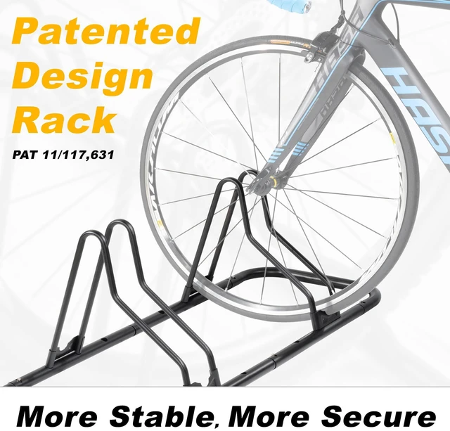 Alt view image 2 of 7 - Bicycle Floor Parking Rack Stand - for Mountain MTB Road Bike - Indoor Home Garage Storage - Classic 6 Bikes