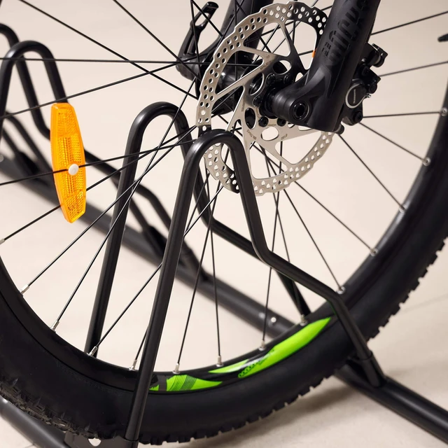 Alt view image 5 of 7 - Bicycle Floor Parking Rack Stand - for Mountain MTB Road Bike - Indoor Home Garage Storage - Classic 6 Bikes