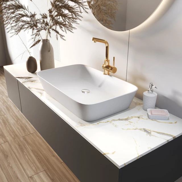 Alt view image 3 of 7 - Marble Contact Paper 160 x 36 Inch Wide White and Gold Marble Countertop Peel and Stick Waterproof Contact Paper Marble Wallpaper Peel and Stick for Wall Countertops Desk Removable Vinyl Roll