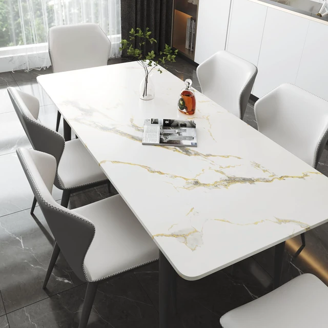 Alt view image 5 of 7 - Marble Contact Paper 160 x 36 Inch Wide White and Gold Marble Countertop Peel and Stick Waterproof Contact Paper Marble Wallpaper Peel and Stick for Wall Countertops Desk Removable Vinyl Roll